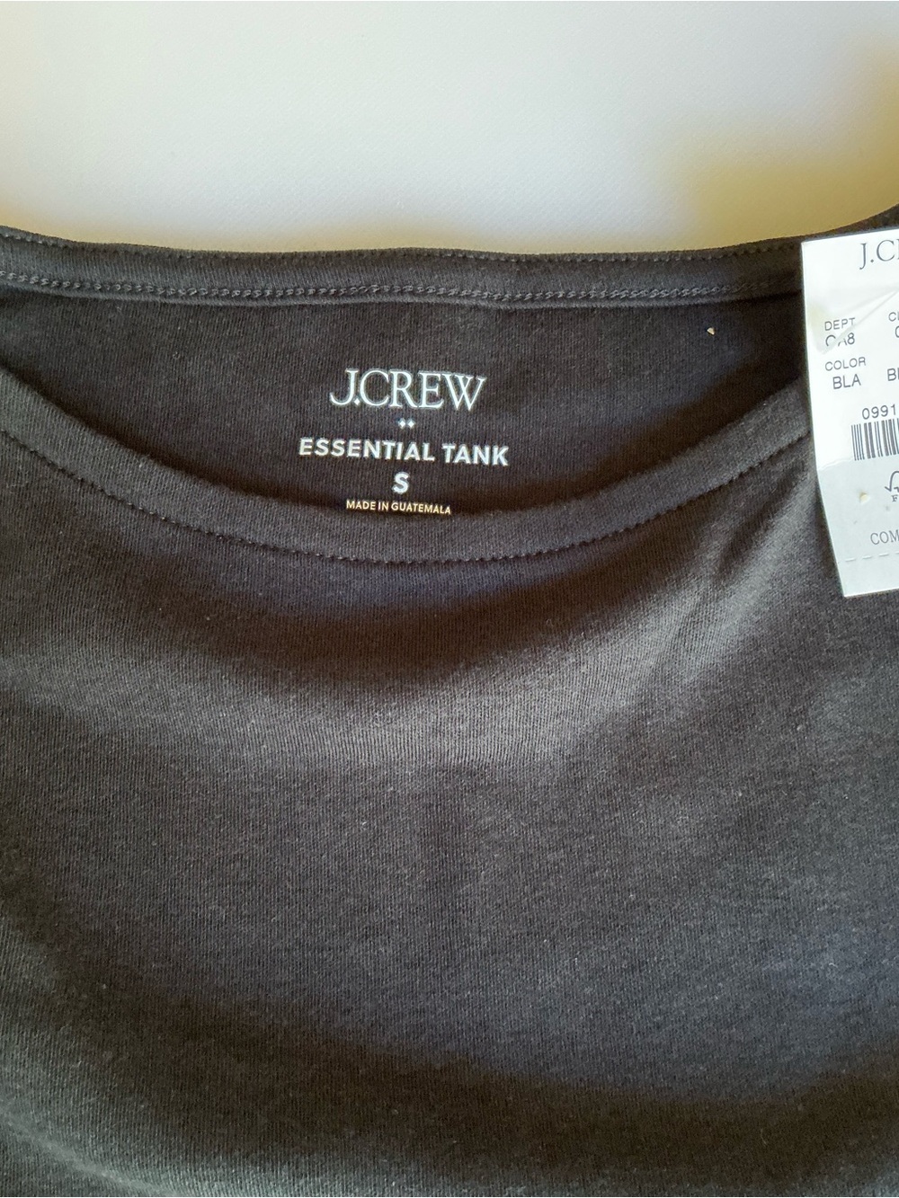 J.CREW Essential Tank - Black NWT